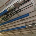 Installation de gaines textiles Tecvoilair® dans des grands volumes
