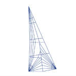 Croquis d'une voile d'avant de régate