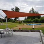 Projet hybride avec une voile d'ombrage Meltem et une voile d'ombrage Pampero