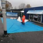 Séance de lavage voile