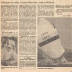 Une longue histoire Article de presse libre Belgique 1988.