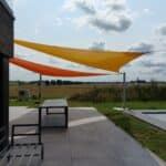 Voiles Pampéro sur terrasse en plein vent